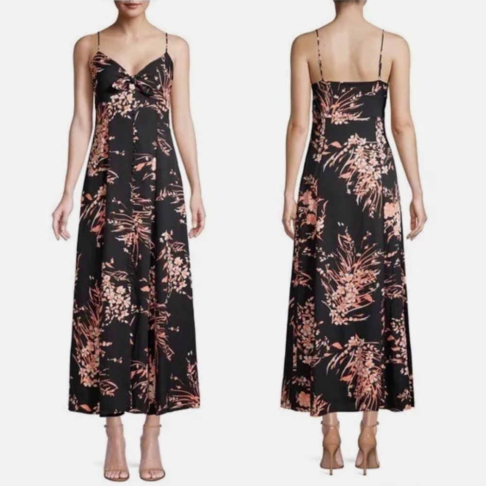 Joie Almona Floral Empire-Waist Maxi Dress Sz XXS
